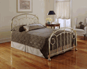 rounded iron bed