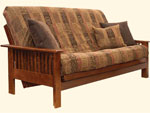 virginia futon in honey or natural finish